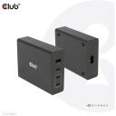 Club3D зарядное устройство CAC-1906 132W, 3 USB Type-C, 1 USB Type-A, 100-240V, PD 3.0, защита от перегрузки и короткого замыкания