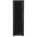 Lanberg Rack kapp 19" 42U 600x1000mm must FF01-6042-12B, 600x1000x2047.5mm, 115.5kg, 800kg, 4 ventilaatorit, IP20, klaasuks