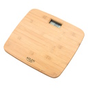 Bathroom scale with bamboo surface maximum load 150 kg and accuracy 100 g AD8173 Adler