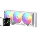 Gamemax protsessori vedelikjahutus GLACIER 360 LCD WH, 85.82 cfm, TDP kuni 330W, ARGB ventilaator, 800-2000 rpm