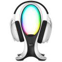 Subsonic Austiņu statīvs SA5682, 12.8cm, 12.8cm, 25cm, 2xUSB-A, 1xUSB-C, RGB LED, universāls