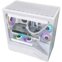 Lian Li Korpus G99.V100RW.01, Midi Tower, balta, 3x 120mm &scaron;oninių ventiliatorių, 1x 120mm galinio ventiliatoriaus, 420mm GPU