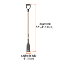 Grandiklis su medine rankena, 133cm, SCR-4D TRUPER