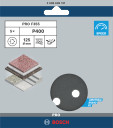 Slīpē&scaron;anas disks PRO F355, 125mm, 400 graudi, 8 caurumi, 5 gab., 2608605121, BOSCH