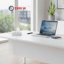 Maclean pagarinātājs MCE387 W, 2500W, 1.5m, 2x F, 3x USB A, balts, slēdzis, dro&scaron;ības aizsargs