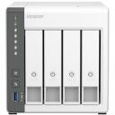 Qnap NAS хранилище башня TS-433-4G, ARM 4-ядерный Cortex-A55 2.0GHz, 4 ГБ памяти, 4 диска/отсека, 2 RJ45, 2 USB 2.0, 1 USB 3.2
