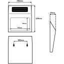 Maclean P&auml;ikese maja numbri lamp MCE172, 1,2V, 600mAh, LED, v&auml;ljas, roostevaba teras, valge
