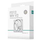Deepcool jahutusventilaator FD12 WH V2 R-FD12V2-WHNPN1-G, 4-pin PWM, valge, h&uuml;drolaager