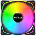 Montech Arvutikorpuse ventilaator AX120 PRO BLACK, 120mm, 12V, 1.85mmH2O, 1600RPM, 72.3cfm, PWM, must