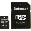 Intenso atminties kortelė microSDHC 3433480 32 GB, skaitymo greitis 100 MB/s, ra&scaron;ymo greitis 45 MB/s, UHS 3, V30