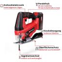 Einhell akutoitega saag TC-JS 18/70 Li 4321280, 18V, 2700/min, 20mm, 45&deg; nurk, 2.5 Ah aku, laadija