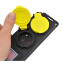 Darbnīcu pagarinātājs ar slēdzi, 5 kontaktligzdas, 3.0m, IP44, AW24704