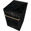 Gorenje Keraamiline pliit GECS5B70CLB, 70L, 220-240V, 4 p&otilde;letit, elektriline ahi, must, multifunktsionaalne, isepuhastuv