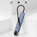 Hawk USB centrmezgls HW-HUB801, 8 porti, 4K HDMI, 2xUSB-A 5Gb/s, Gigabit Ethernet 1000Mb/s, 100W Power Delivery