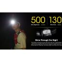 Nitecore Pealamp NU30 500 lm, 130 m valgusulatus, 1500 mAh aku, IP66, USB-C laadimine, 4 LED