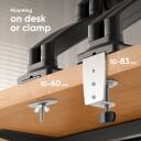 Onkron monitori kinnitus G160-B 2 ekraanile 33-81.3 cm, kandev&otilde;ime 2-8 kg, VESA 75x75 100x100 mm, kallutus -45&deg; kuni +90&deg;