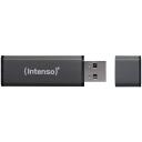 Intenso USB atmintinė 3521461 8 GB, USB 2.0, skaitymo greitis 28 MB/s, ra&scaron;ymo greitis 6.5 MB/s, aliuminis, antracitas