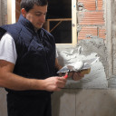 RUBIFLEX PFP01 divmateriālu rokturis ķieģeļu špakteļlāpstiņa, 120 mm, kods 75012, RUBI