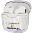 Esperanza Bluetooth austiņas EH237W, 70g, 4h sarunu laiks, 5V, 230mAh akumulators, 10m darbības attālums