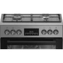 Beko Brīvstāvo&scaron;s plīts FBM62330GXTN, 600mm, 850mm, 72L, 4 gāzes zonas, 2900W, 3D karstā gaisa, pa&scaron;attīrī&scaron;anās