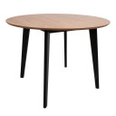 Ēdamistabas komplekts ROXBY apaļais galds, 4 krēsli, ozols/melns AC856611 Allit