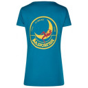 Krekls CLIMBING on the MOON T-Shirt W, izmērs: S, Turchese/Giallo, 8058428001118 LA SPORTIVA