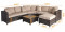 Комплект садовой мебели DAWSON стол + угловой диван + тахта 12800 HOME4YOU