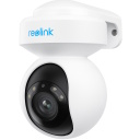 Āra viedā 5M PTZ WiFi novērošanas kamera ar kustības aktivētiem prožektoriem Balta E Series E540 WCEO5MP06PTAF Reolink