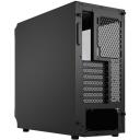 Fractal Design Arvutikorpus Focus 2 RGB FD-C-FOC2A-03, 2xUSB 3.0, 6x2.5'', 2x3.5'', must, klaass k&uuml;lgpaneel, RGB valgustus