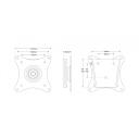 Edbak Monitori Kinnitus GD03, 75x75, 100x100, 10kg, 0.5kg, 360&deg;, 1 monitor, must