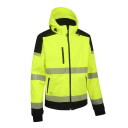 Hi-vis softshell jaka Palermo, 8000 mm, 5000 g/m&sup2;/24 h, PESSO, PALERMOGXL, dzeltena/melna, XL