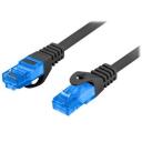Lanberg patch kaabel Cat.6A S/FTP LSZH CCA PCF6A-10CC-1500-BK, 15 m, must, RJ-45, S/FTP, 0.98 mm, 500MHz