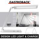 Gastroback Laualamp 60000, 120 W, 2 USB porti, Qi juhtmevaba laadimine, 2700-6500 &deg;K, 950 luksi, A klass