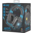 Fury Juhtmega m&auml;ngupeakomplekt Raptor NFU-1584, 210g, 98dB, 32&Omega;, 2m, 3.5mm, USB, LED, passiivne m&uuml;rasummutus
