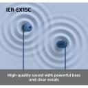 Sony K&otilde;rvaklapid IER‑EX15C KOOD IEREX15CL.CE7, 1.2m, USB-C, mikrofon, in-ear, sinine