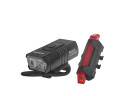 Ūdensizturīgs velosipēda gaismu komplekts USB IPX4 – priekšējā gaisma 800lm + aizmugurējā gaisma 120lm, K02313, Keltin