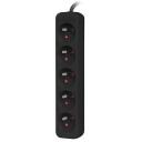 Lanberg pikendus PS0-05E-0150-BK, 1.5 m, 5 x CEE 7/5, 2500 W, 10 A