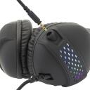 White Shark Ausinės OX GH-2140, 50mm, 16&Omega;, 20Hz-20kHz, 110dB&plusmn;3dB, 2m, RGB, ant ausų, laidinės, 2x3,5mm, USB