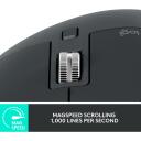 Logitech optiline hiir MX Master 3S 910-006559, 8000 DPI, 7 nuppu, Bluetooth, laaditav, ergonoomiline disain