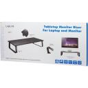 Logilink Galda monitora statīvs BP0065, 600 x 260 x 120 mm, 20 kg, melns, cietas tērauda kājas, pretslīdes spilventiņi