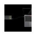 Green Cell KABGC31 USB kabelis, 0,3 m, USB-C, 60 W, 480 Mbit/s, melns, 1 gab.