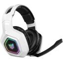 Onikuma B100 austiņas, B100 White, 50mm, 1000mAh, līdz 60h akumulatora darbības laiks, RGB apgaismojums