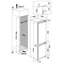 Whirlpool Integreeritav K&uuml;lmik WHC18D011C1 SF, 268L, 189L k&uuml;lmik, 79L s&uuml;gavk&uuml;lmik, 34dB, E klass, 4kg/24h