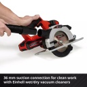 Bezvadu apļveida zāģis TE-CS 18/150 Li - Solo, EINHELL 4331220, kompakts un viegls dizains, 150 mm zāģa asmens, ērta regulē&scaron;ana bez instrumentiem