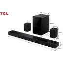 Tcl саундбар Q85HE 7.1.4 канала, 860 Вт, Dolby Atmos, беспроводной сабвуфер, беспроводные окружающие колонки