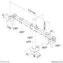 Neomounts monitors stiprinājuma roka FPMA-D960DG, 10-27", 2 ekrāniem, 8 kg, 0-450 mm augstuma regulē&scaron;ana, 0-180&deg; slīpums