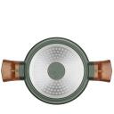 Resto Keta 93701 2.6L, 200mm, 215mm, 330mm, 125mm, stiklinis dangtis, 2 rankenos, žalia, nelipnus danga, indukcija