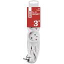 Emos Ilgintuvas P0323R, 3 m, 3&times; 2P + PE VOKI&Scaron;KAS, 3 680 W, PVC, vaikų apsauga