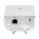 Lauko Wi Fi prieigos ta&scaron;kas CPE 2.4 GHz 802.11b g n ~150 Mbps 8.5 dBi antena iki ~5+ km PoE NanoStation LOCOM2 Baltas Ubiquiti