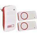 Emos Juhtmeta uksekell P5750.2T, 1 tk, 2 nuppu, 150 m, 10 meloodiat, IP44, 95 dB, self-learning